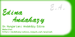 edina andahazy business card